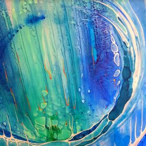 Lu Di Pietro - Espiral de agua (Serie "Mundos azules") - VENDIDA