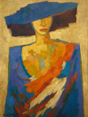 Lote 15 Manuel Claro Betinelli  “Mujer con sombrero azul” // SUBASTADA