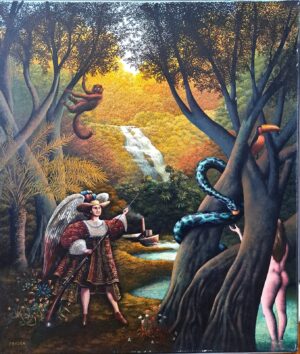 Lote 24 Jorge Frasca  “Paraíso del Moconá con Arcángel Argabucero”