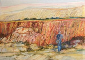 34. Carlos Alonso “Paisaje y caminante”