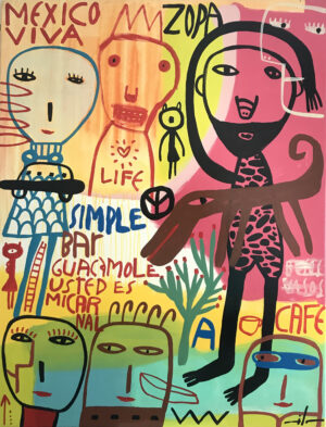 Lote 45 - Milo Lockett - “México, viva, Life” // SUBASTADA