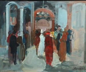 Lote 48 - Oscar Barrovechio  “Noche de teatro” // SUBASTADA