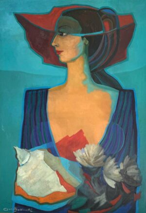 Lote 24 - Manuel Claro Betinelli - “Mujer con sombrero” // SUBASTADA