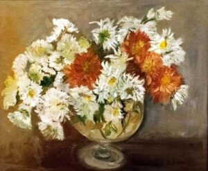 Lote 58 - Elsa Runde “El vaso crisantemos”