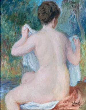 Lote 6 - Francisco Vidal - “Mujer de espalda” // SUBASTADA