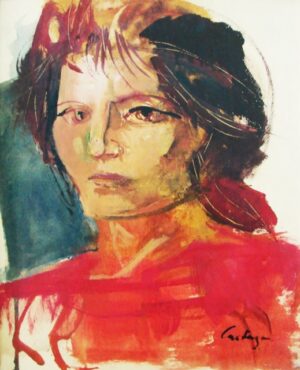 Lote 28 - Juan Carlos Castagnino - "Mujer en rojo" // SUBASTADA