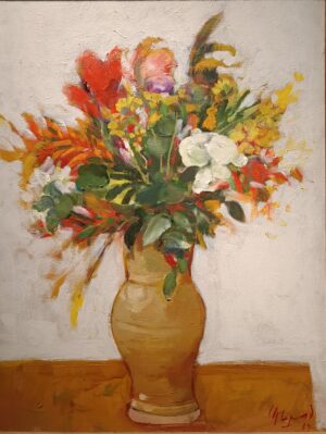 Carlos Alonso - Jarrón con flores