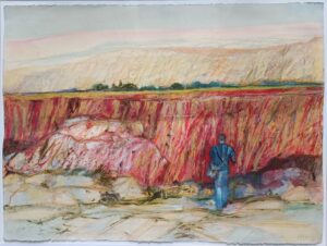 Carlos Alonso - Paisaje y caminante