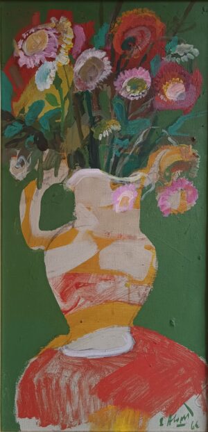 Carlos Alonso - Jarrón con flores