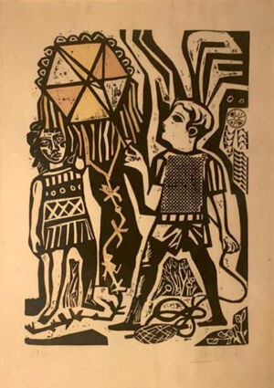 Lote 3.	Antonio Berni - “Juanito remontando su barrilete”