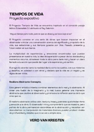 Vero Van Kregten - 1 Tiempos de vida (Proyecto expositivo)