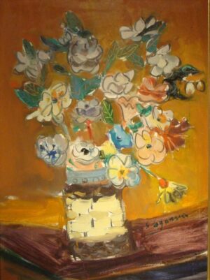 Lote 38 - Santiago Cogorno - "Jarrón con flores"