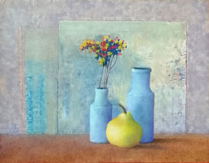 Lote 55 - Carlos Sacaglione - "Flores, botellitas y fruta"