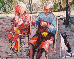 Silvio Francini - Las hermanas Gómez atando las madejas