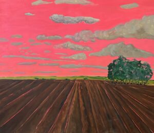 Lote 21 - Duilio Pierri - “Campo arado con cielo rosa”
