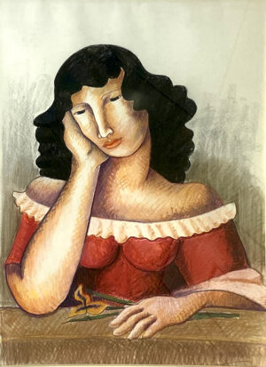 Lote 49 - Nora Patrich - “Mujer pensando”