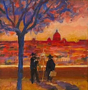 Lote 19 - Carlos Alonso “Paisaje de Jerusalén” // SUBASTADA