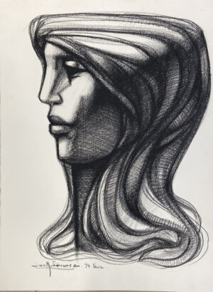 Lote 19 - Juan Manuel Sánchez “Mujer de perfil”