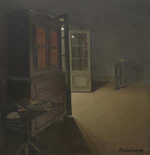 Lote 32 - Fortunato Lacamera “Interior de mi estudio”
