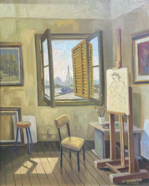 Lote 52 - Oton Ringer  “Atelier con vista al rio”