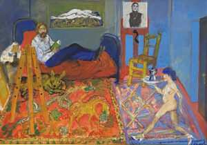 Lote 30 Carlos Alonso - “En el estudio” - SUBASTADA