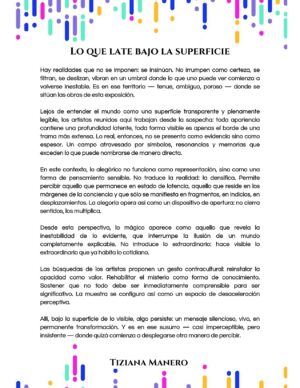 1 TEXTO CURATORIAL "Lo que late bajo la superficie"