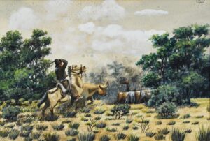 Lote 27 - Florencio Molina Campos  “Arreo en el Monte”