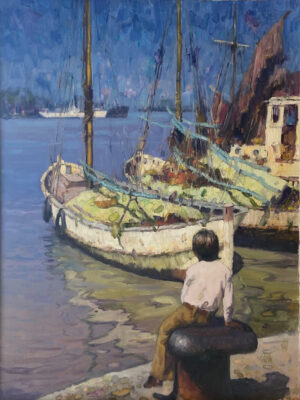 Lote 32- Oscar Vaz  “Pesqueros del río”