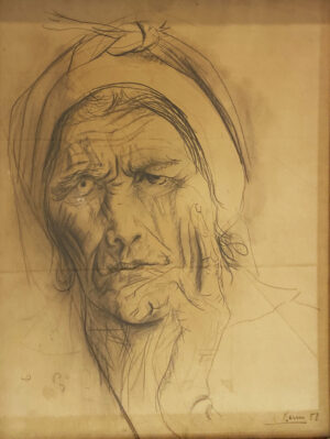 Lote 39 - Antonio Berni  “Dibujo de abuela”-SUBASTADA