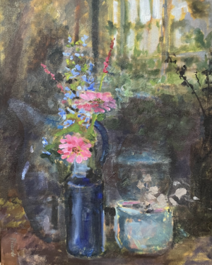 Teresa Picardo - Flores en la botella azul