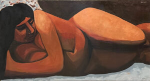 Lote 49 - Mario Mollari “Mujer recostada”